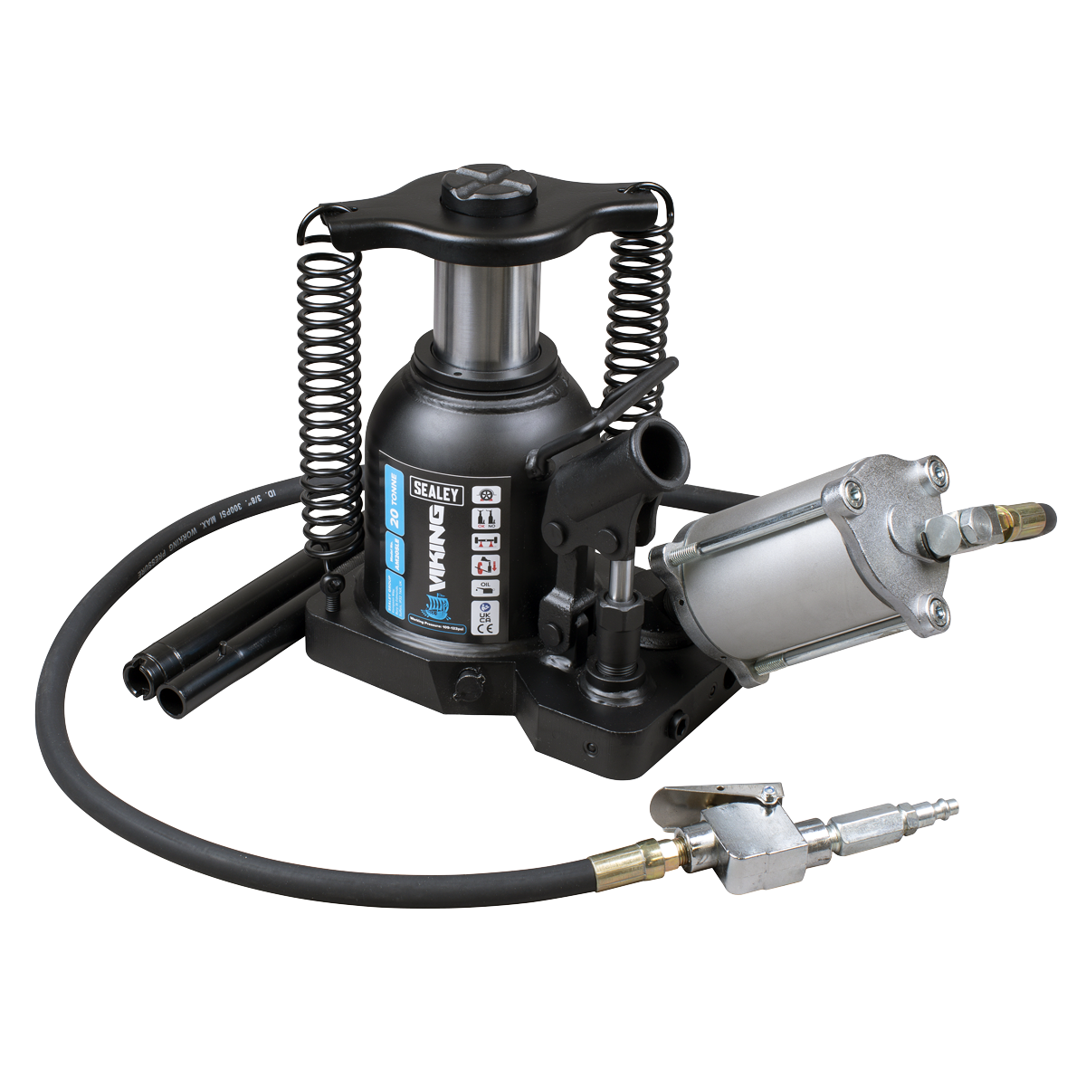 Sealey Viking Manual Air Hydraulic Bottle Jack 20 Tonne Heavy Duty AM20SLE
