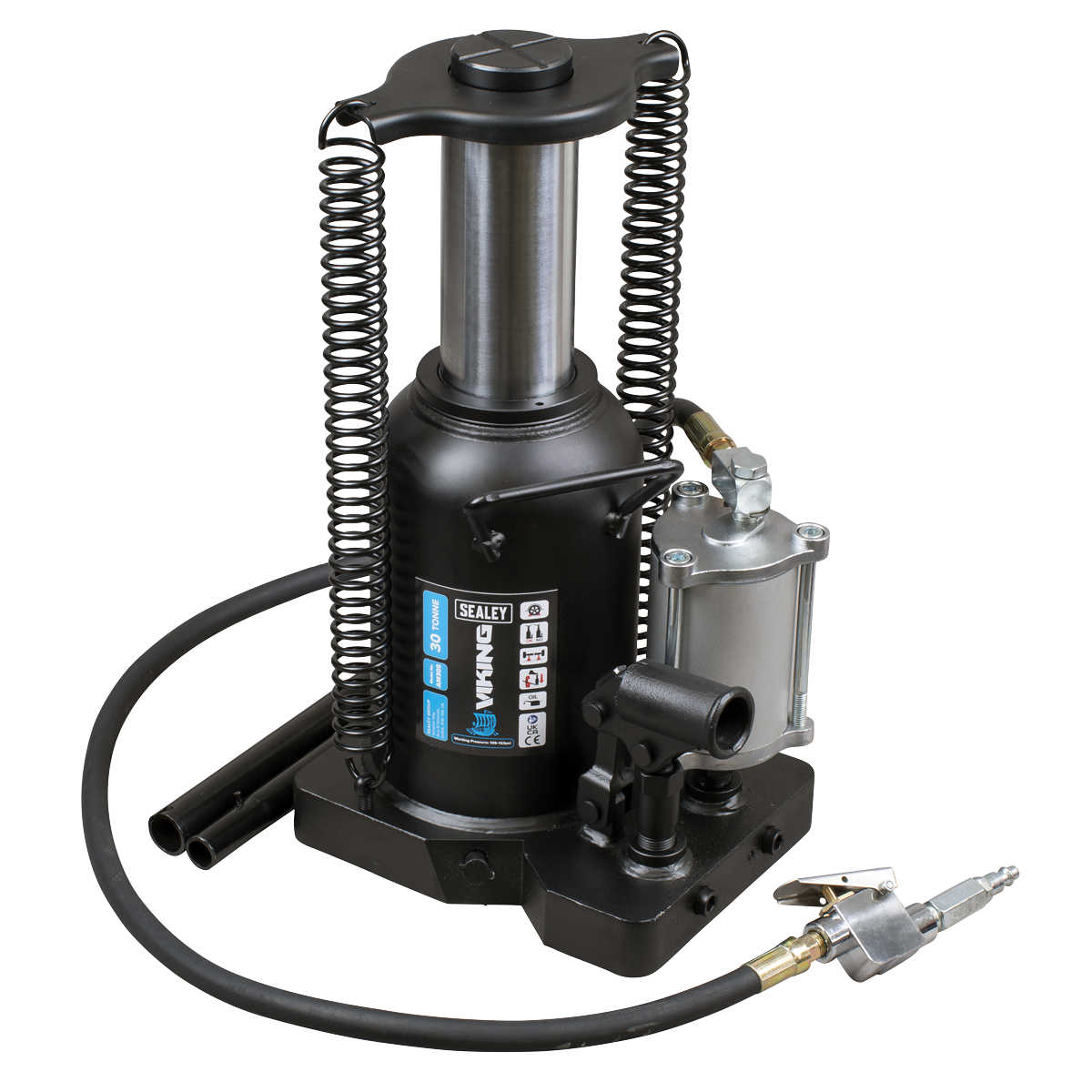 Sealey Viking Manual Air Hydraulic Bottle Jack 30 Tonne Heavy Duty AM30S