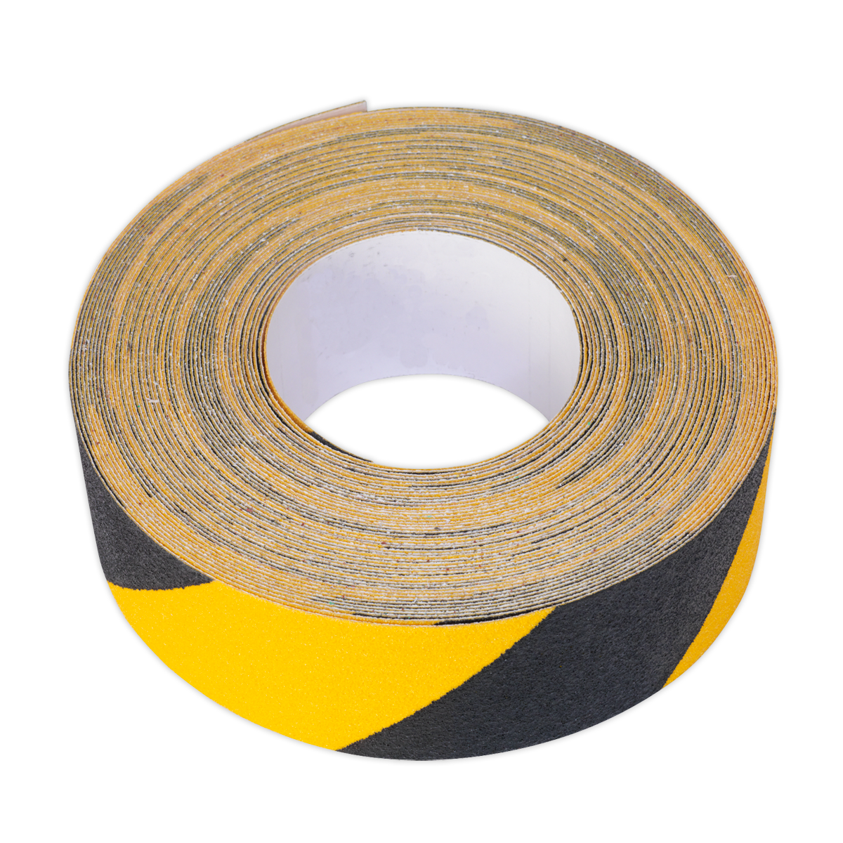 Sealey Anti Slip Tape 50mm x 18m Black Yellow Stripes Self Adhesive ANTBY18