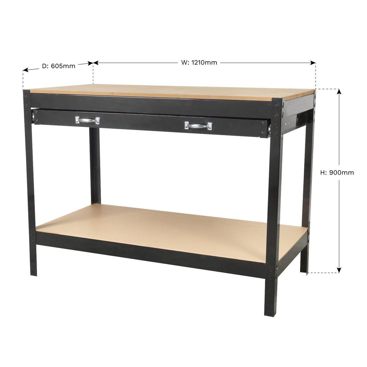Sealey Workbench 1210 x 605mm Large Drawer With Ball-Bearing Slides AP12160