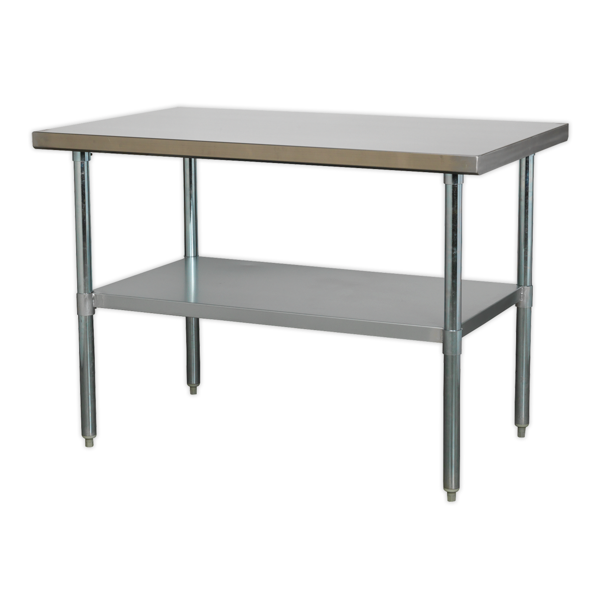 Sealey Stainless Steel Workbench 1.2 Meters Steel Frame 145kg Capacity AP1248SS