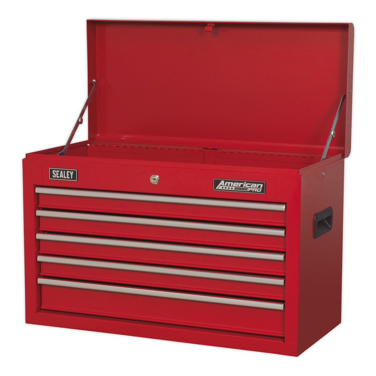 Sealey Top Chest 5 Drawer With Ball Bearing Slides Tool Storage Box Red AP225