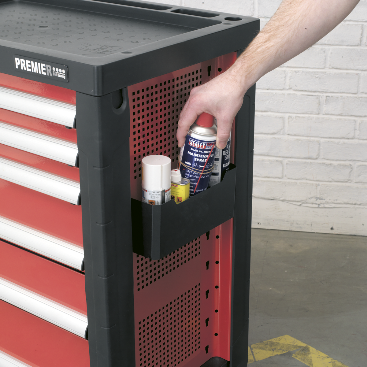 Sealey Can & Bottle Holder For AP24 Series Tool Chests - Black AP24ACC5