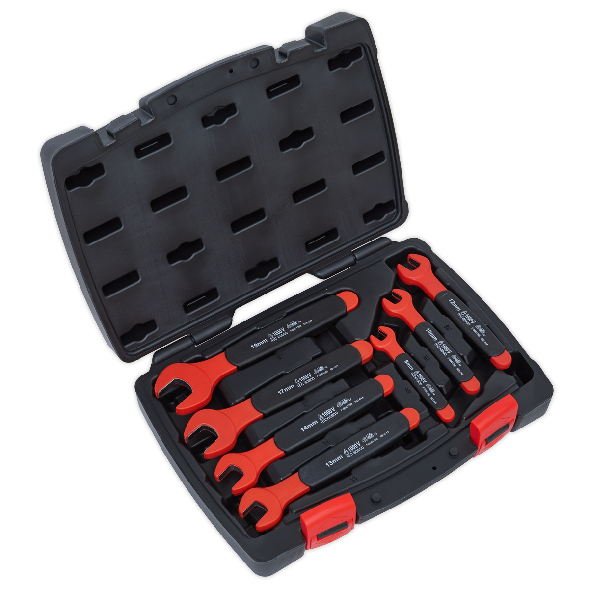 Sealey Insulated Open End Spanner 7 Pieces Set VDE Approved EN 60900 AK63171