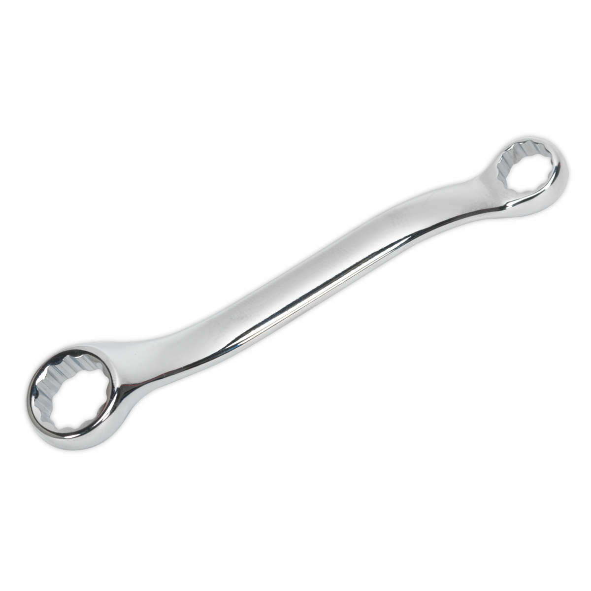 Sealey Double Ring Spanner Offset Stubby Chrome Vanadium Steel 10 x 13mm AK63221