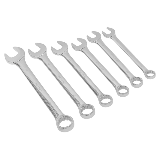 Sealey Combi Spanner Set 6pc Super Jumbo Chrome Vanadium Steel Metric AK6324