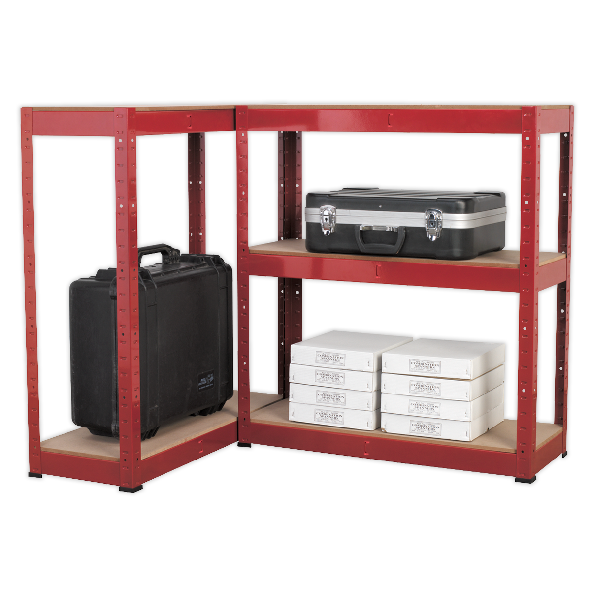 Sealey Racking Unit Storage With 5 MDF Shelves 150kg Capacity/Level Red AP6150