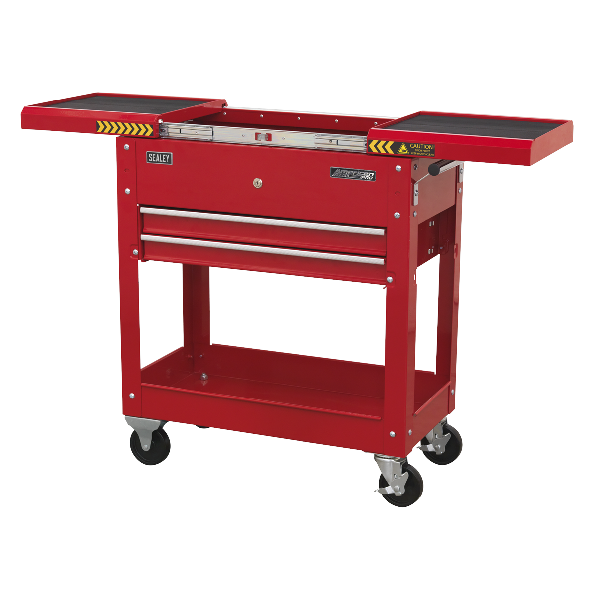 Sealey Mobile Tool & Parts Trolley With Lockable Sliding Top - Red AP705M