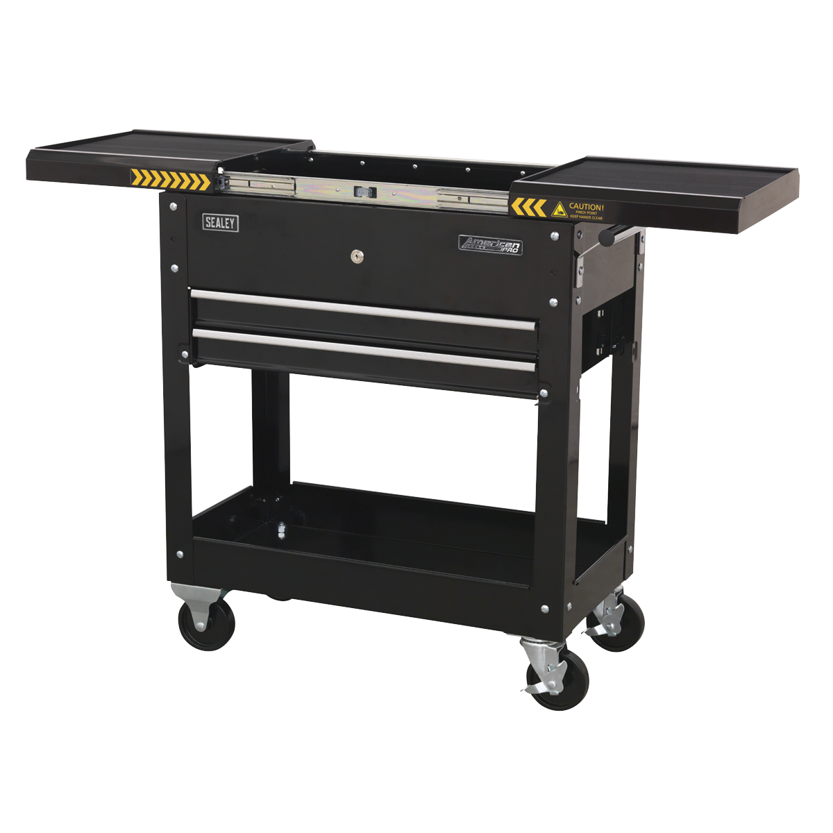 Sealey Mobile Tool & Parts Trolley With Lockable Sliding Top - Black AP705MB