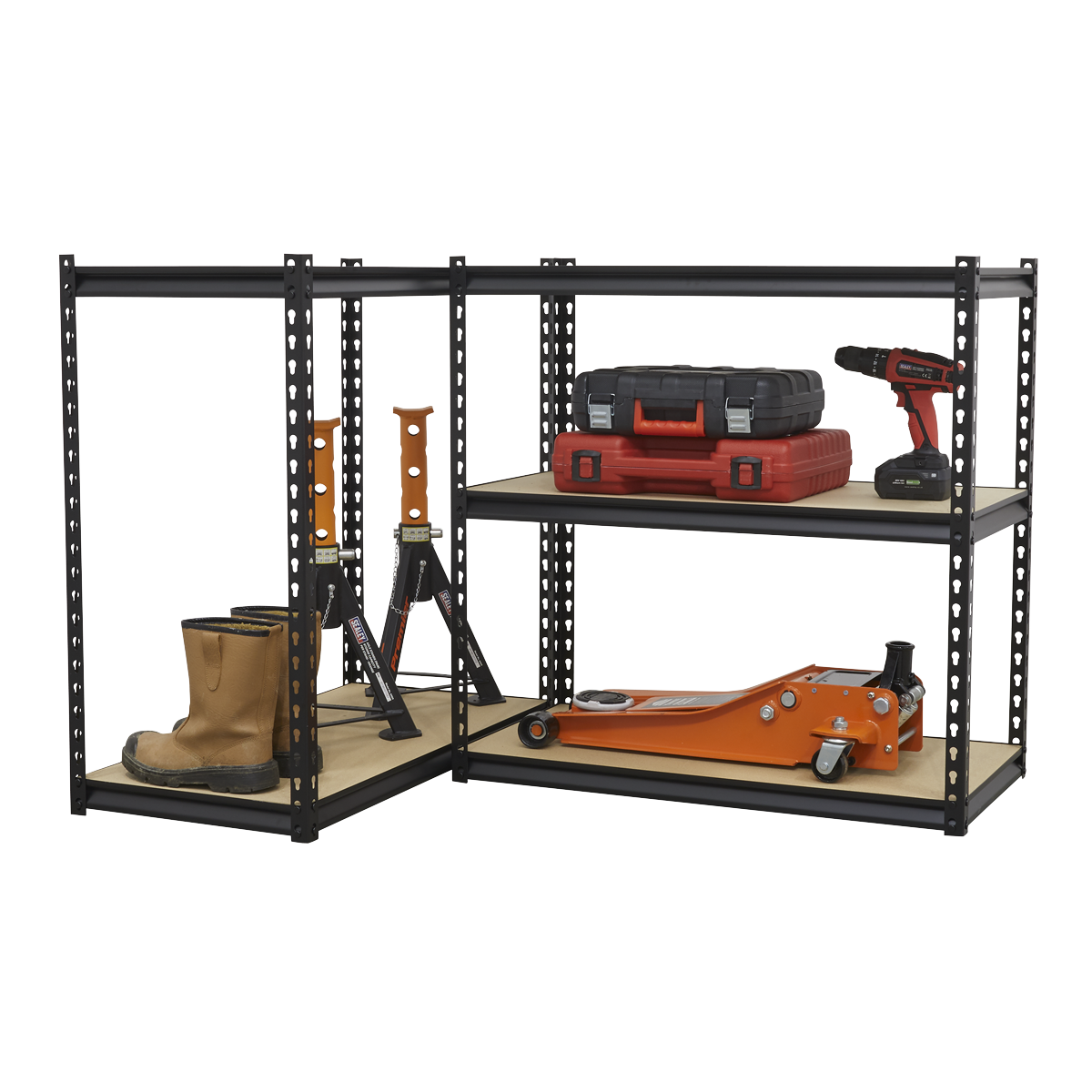 Sealey Racking Unit With 5 Chipboard Shelves 340kg Capacity Per Level AP900R