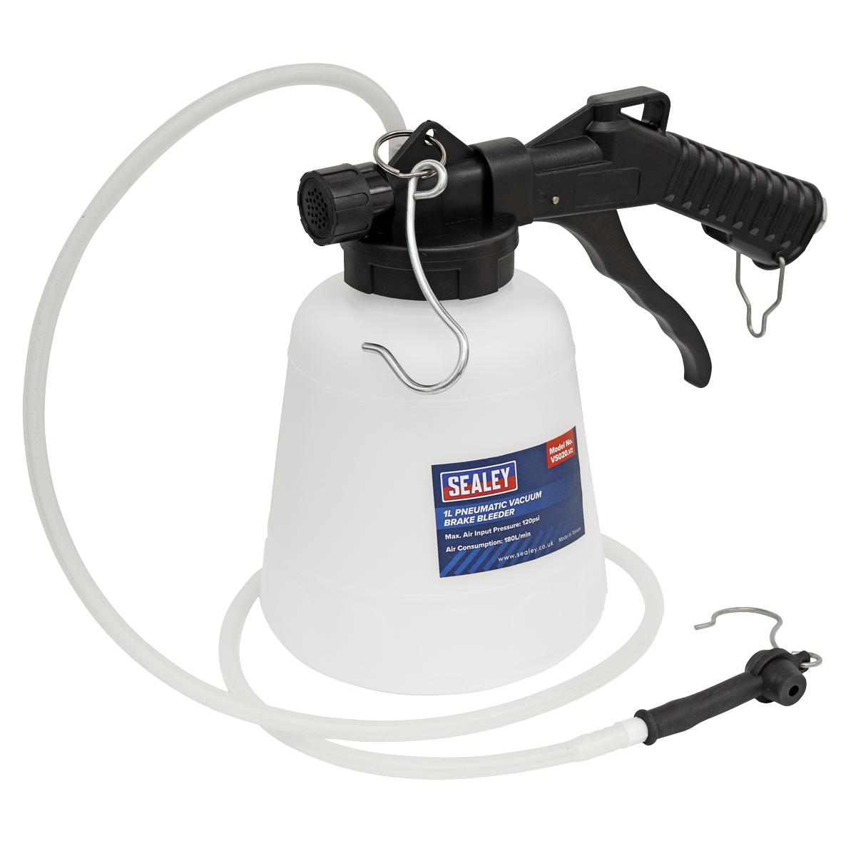 Sealey Brake & Clutch Bleeder Vacuum Type 1L 1 Litre Fluid Bleeding Kit VS020