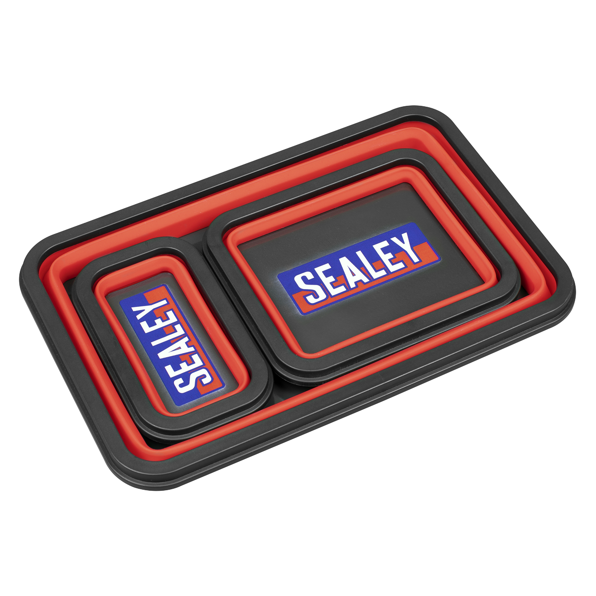 Sealey Parts Tray Collapsible Magnetic Oil Resistant Silicone 3 Pieces APCMTS