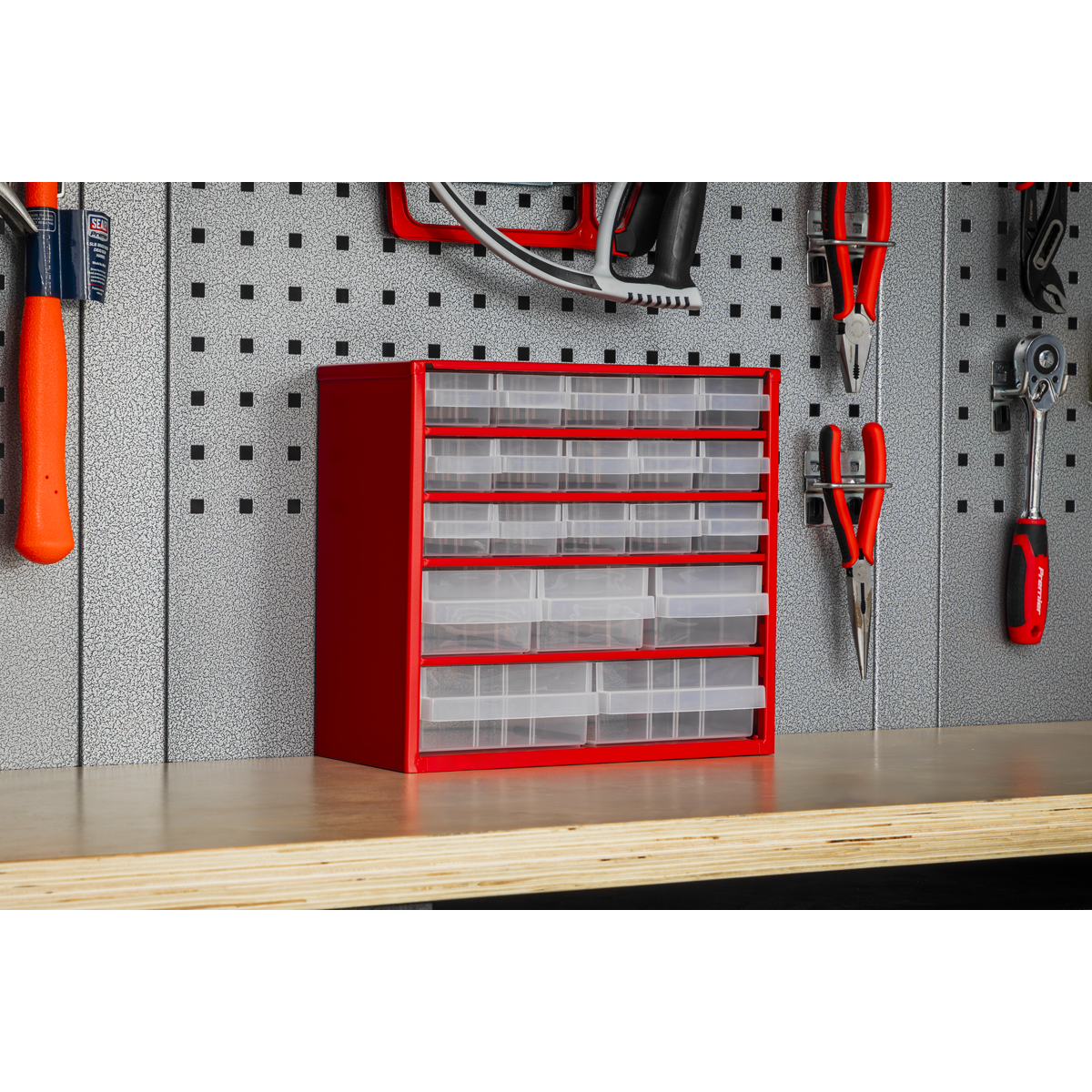 Sealey Cabinet Box With 20 Polypropylene Drawers - Wall Mountable APDC20