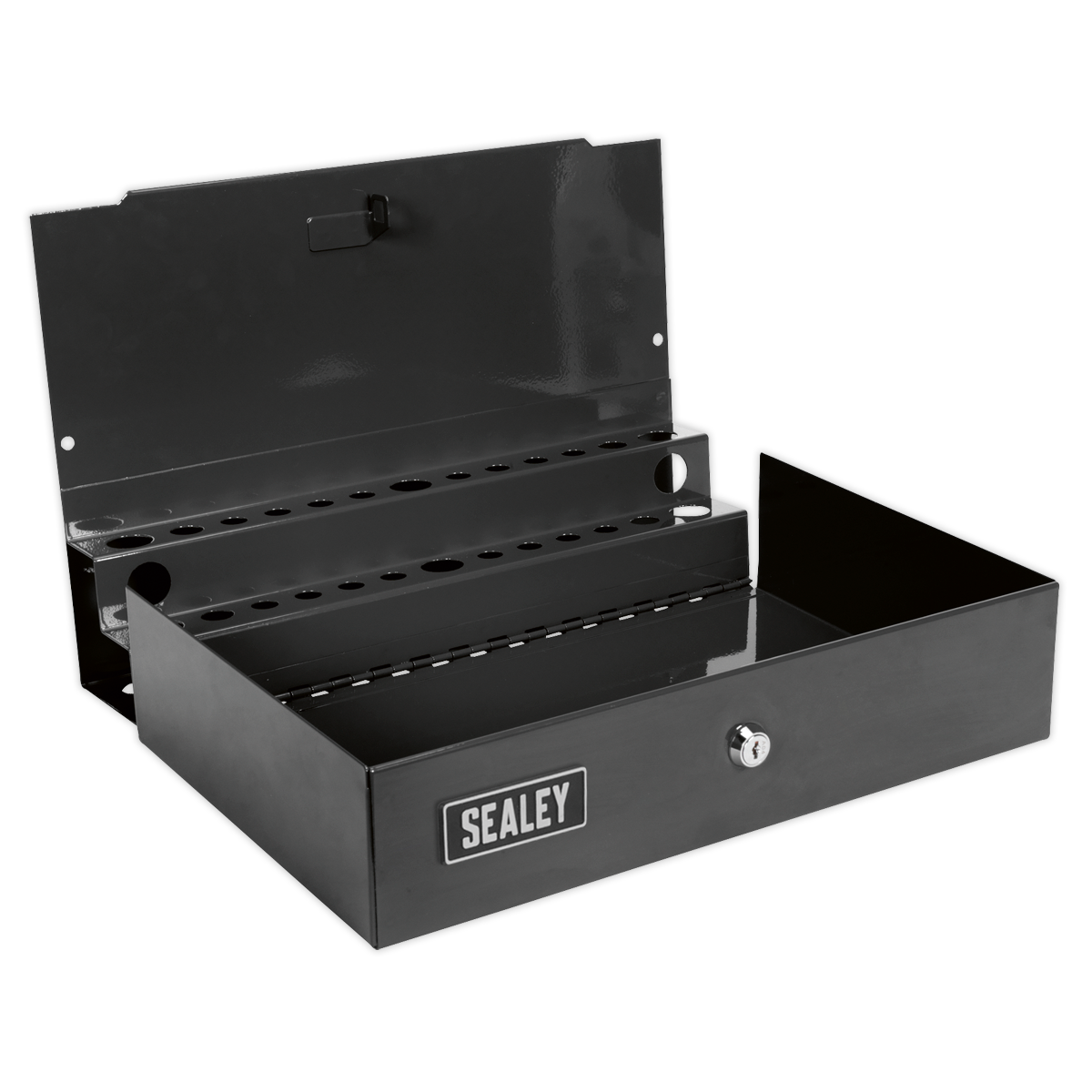 Sealey Side Cabinet For Long Handle Tools With Lock and Two Keys - Black APLHTB