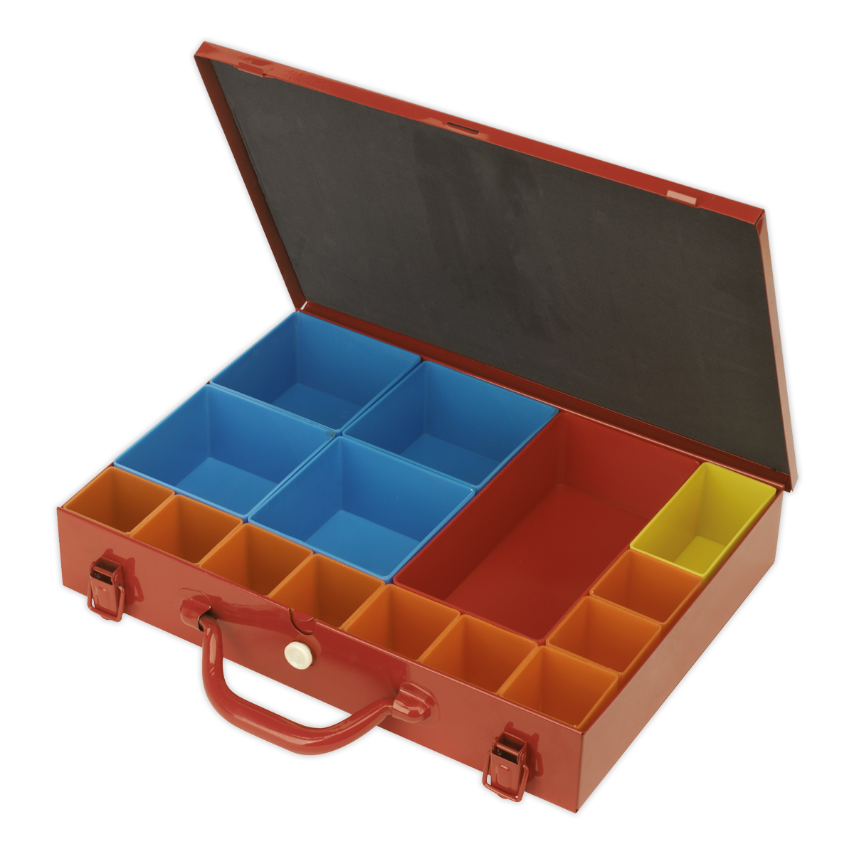 Sealey Metal Case Tool Box Durable With 15 Storage Removable Bins  APMC15