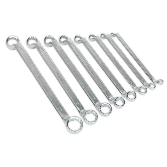 Sealey WallDrive Offset Double End Ring Spanner Set 8 Pieces Metric AK6327