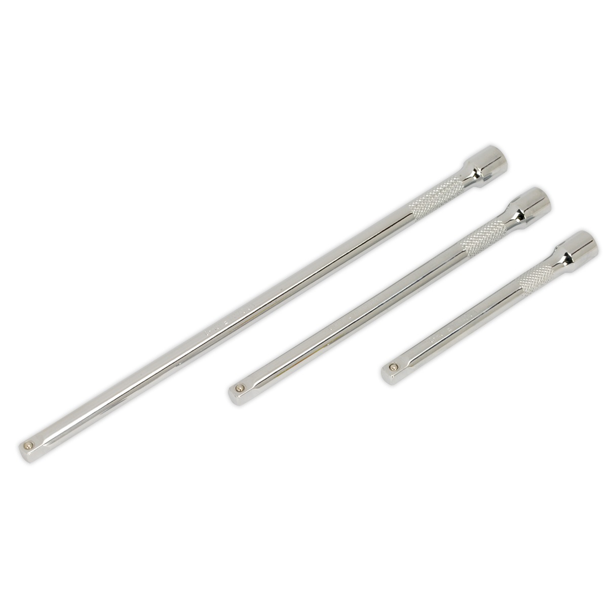 Sealey Extension Bar Set 3pc 1/4" Square Drive For Daily Professional Use AK6330