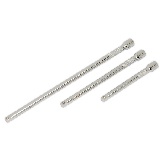 Sealey Extension Bar Set 3pc 1/4" Square Drive For Daily Professional Use AK6330