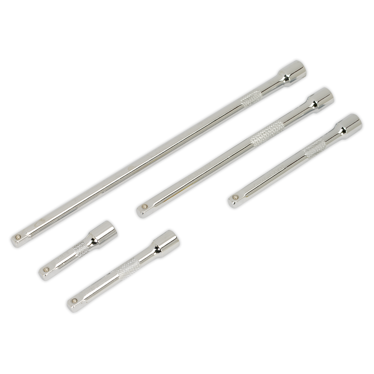 Sealey Extension Bar Set 5pc 1/4" Square Drive For Daily Professional Use AK6331