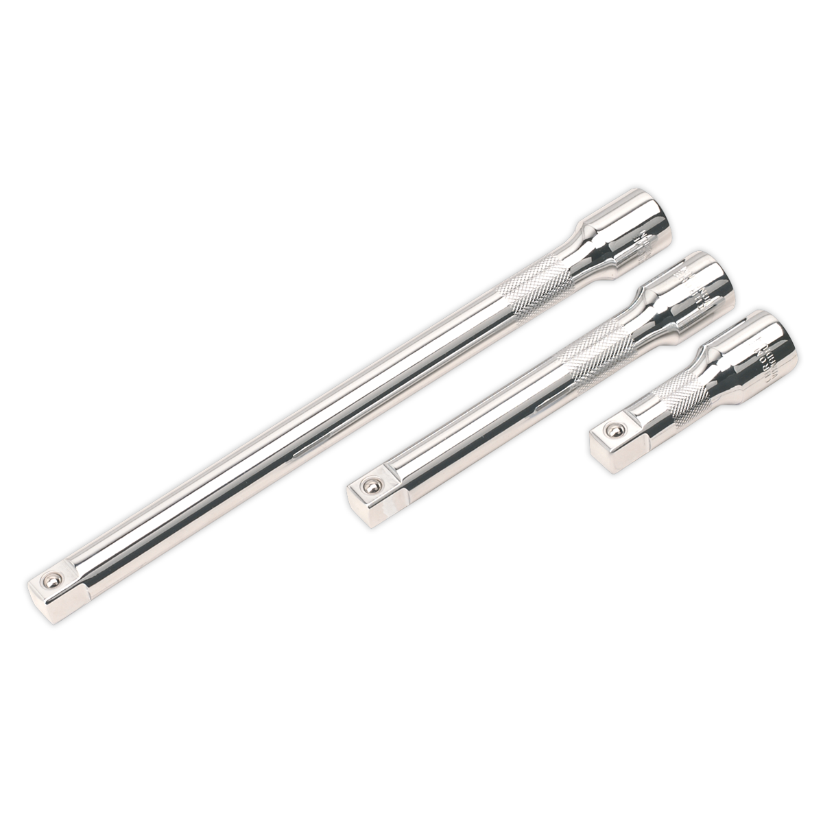 Sealey Extension Bar Set 3pc 1/2" Square Drive For Daily Professional Use AK6350