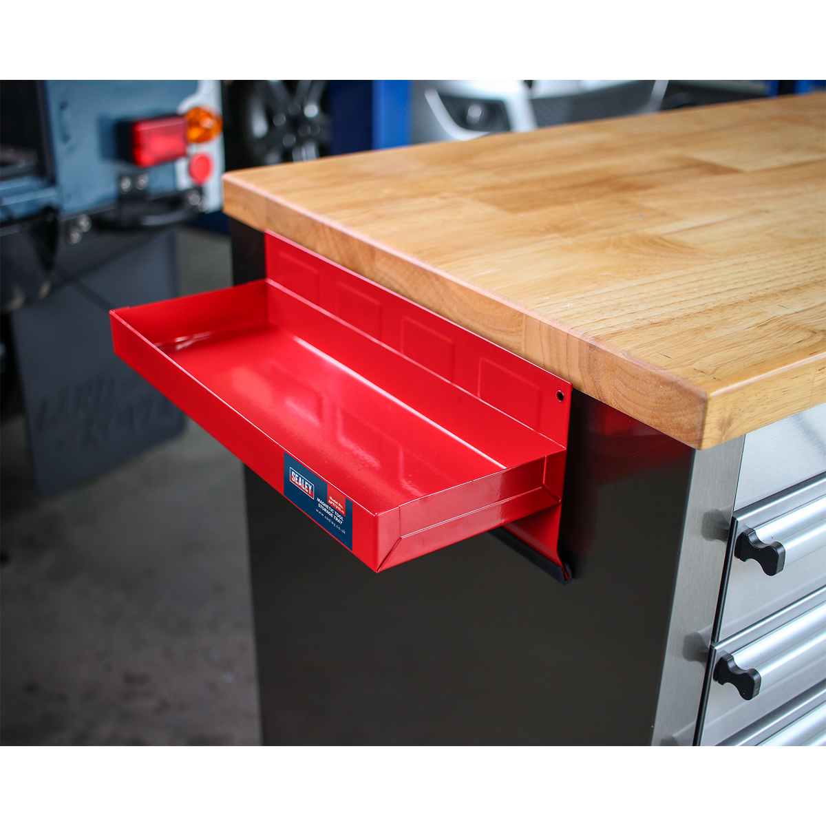Sealey Magnetic Tool Storage Tray From Heavy Gauge Steel 310 x 115mm APTT310