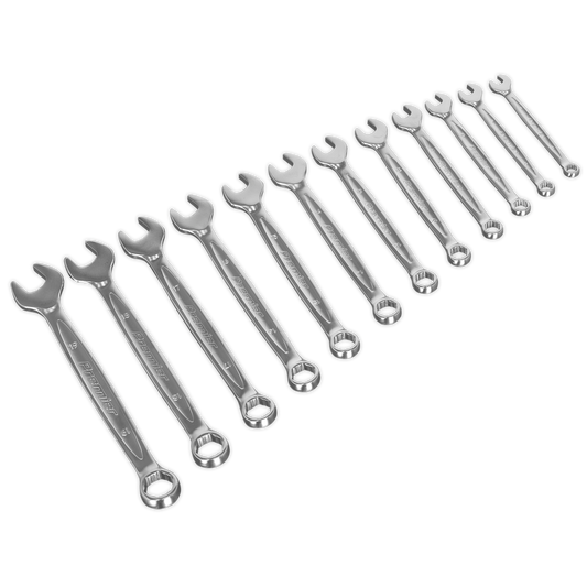 Sealey Metric Combination Spanner Set 12 Pieces Lock-On 6PT Drop-Forged AK63921