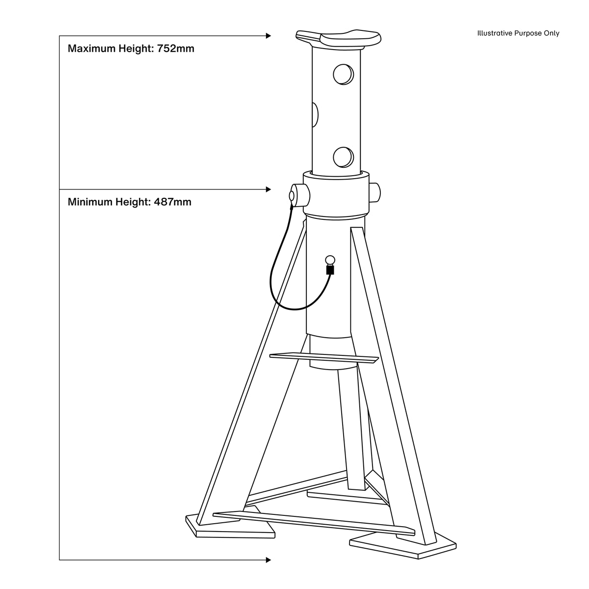 Sealey 2x Heavy Duty Axle Stands 12 Tonne Capacity/Stand 24 Tonne/Pair AS12