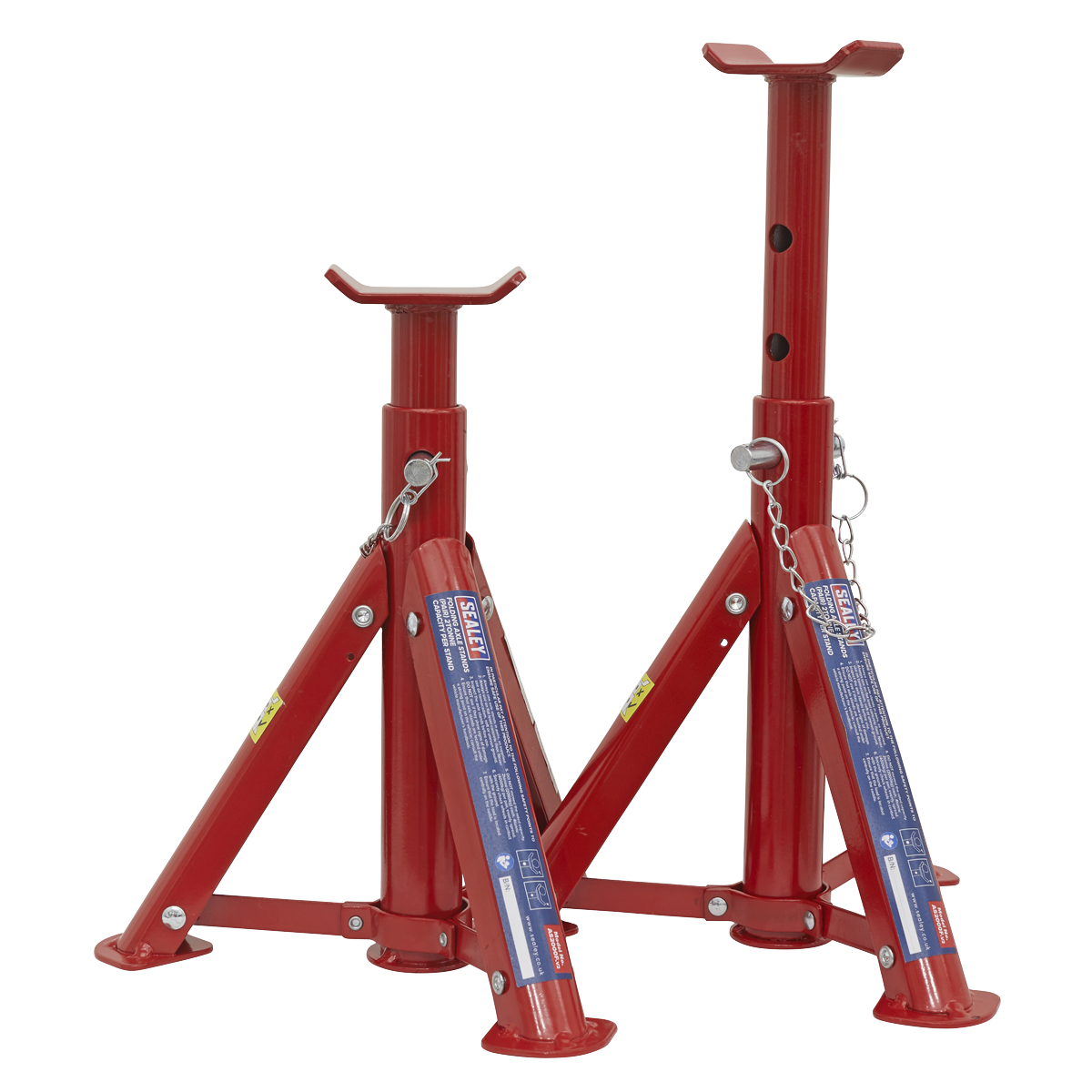 Sealey 2x Axle Stands 2 Tonne Capacity/Stand 4T/Pair TUV/GS Folding Type AS2000F