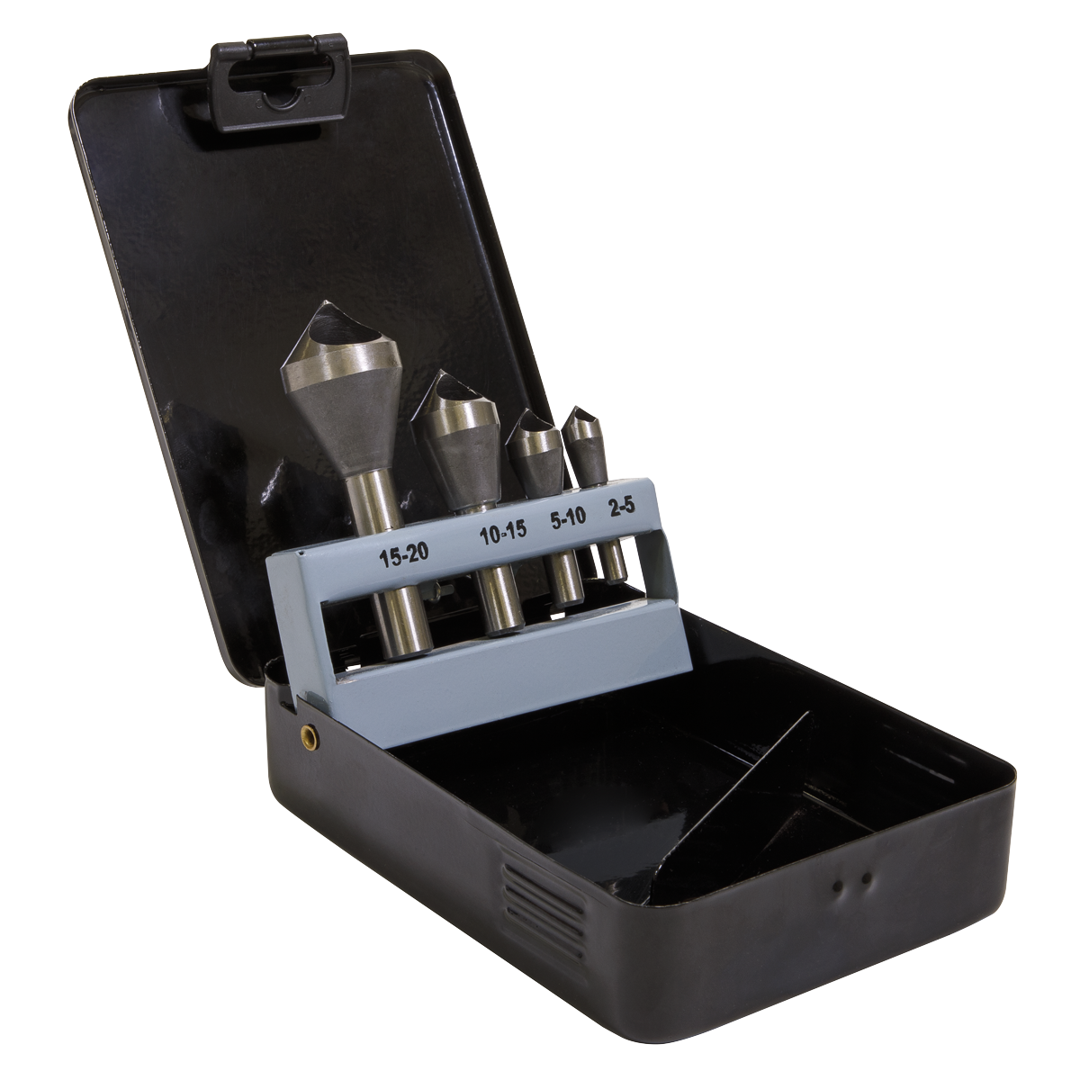 Sealey 90 Degree Slotted Deburring Countersink Drill Bit Set 4 Pieces CSSET4O