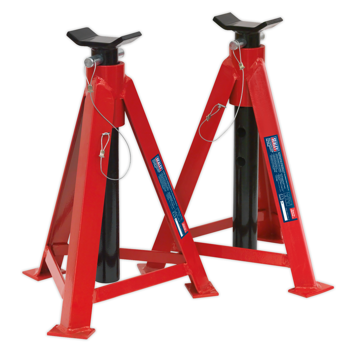 Sealey Axle Stands 5 Tonne Cap per Stand 10 Tonne per Pair Medium Height AS5000M