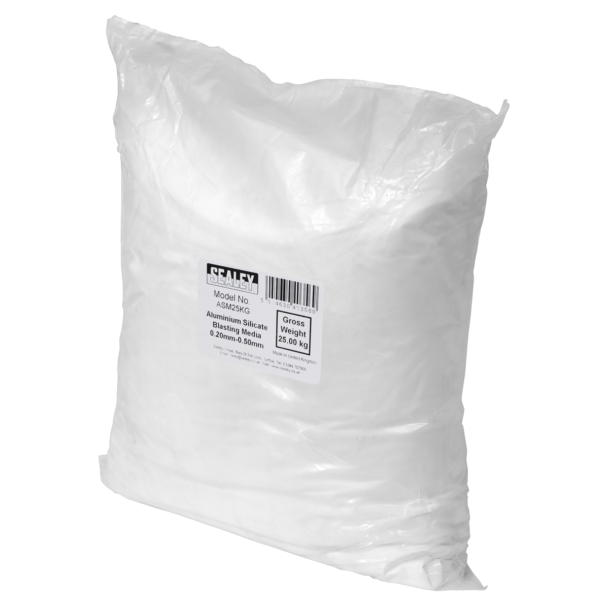 Sealey Aluminium Silicate Blasting Media 0.20-0.50mm General Purpose ASM25KG