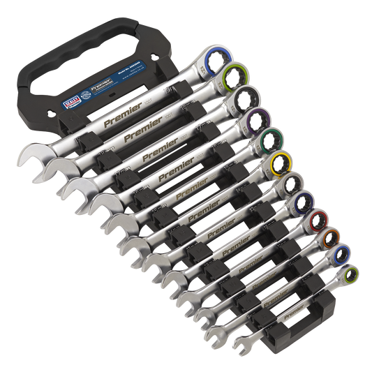 Sealey Combination Ratchet Spanner Set 12 Pieces Metric Platinum Series AK63949