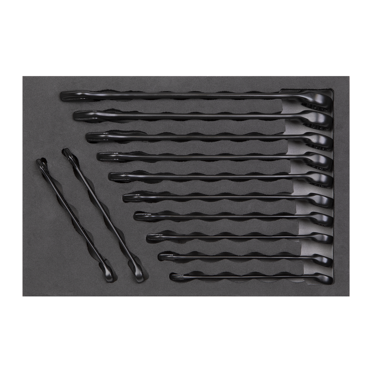Sealey Metric Black Series Combination Spanner Set 12 Pieces 8-19mm AK63263B