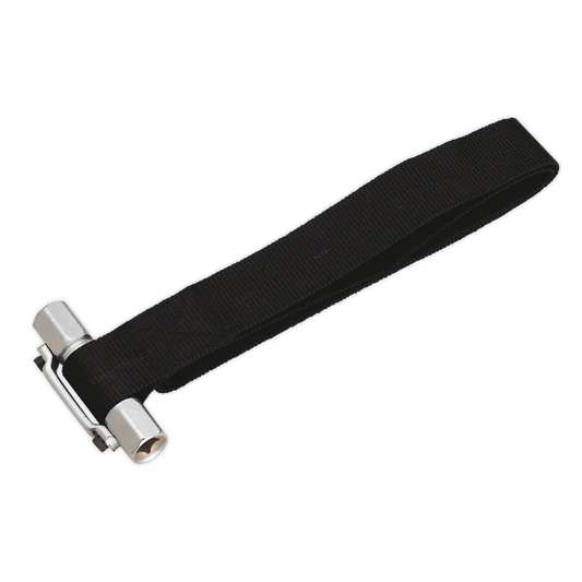 Sealey Oil Filter Strap Wrench 300mm Capacity 3/8" & 1/2" Square Drive AK6403