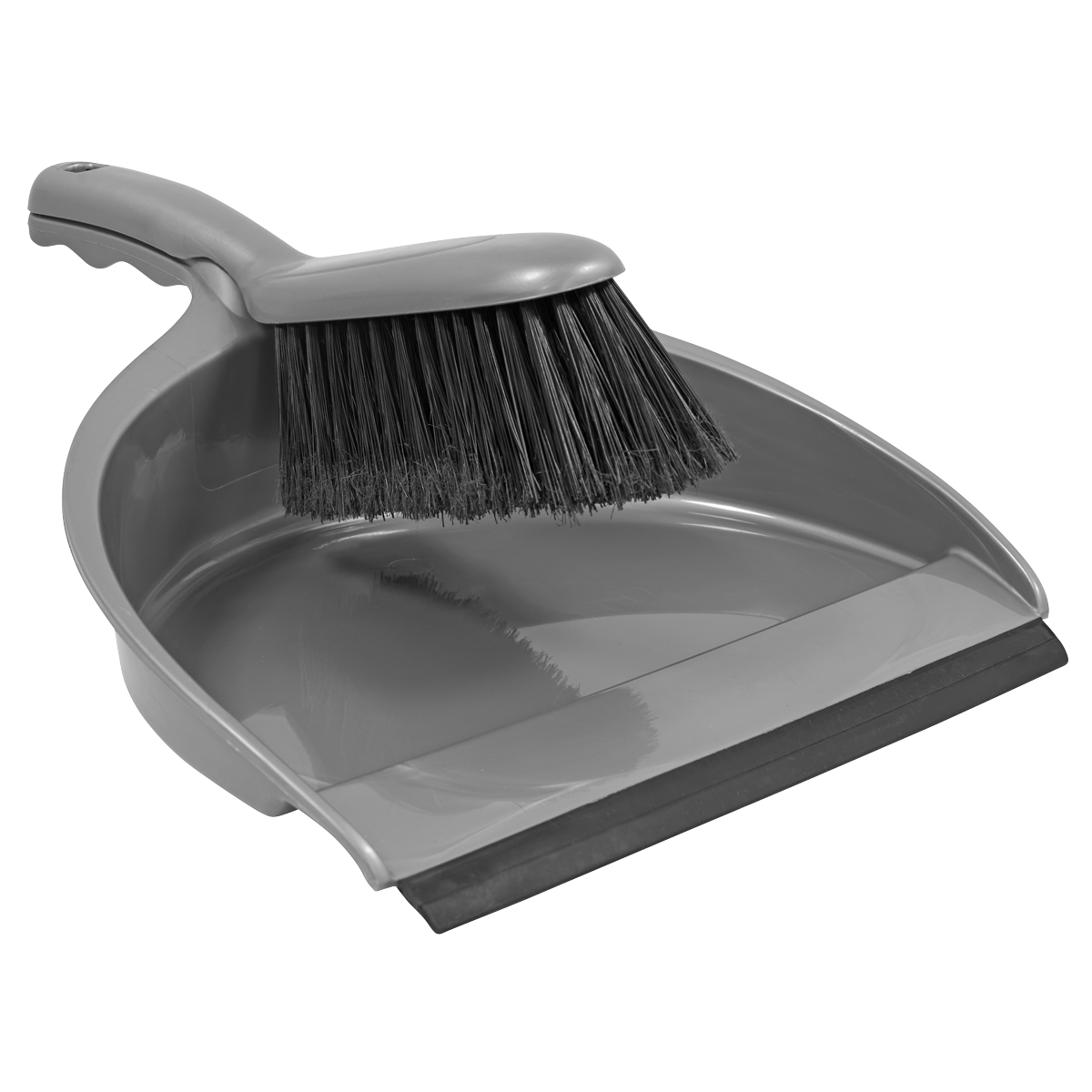 Sealey Dust Pan & Brush Cleaning Set Composite With Flexible Bristles BM04