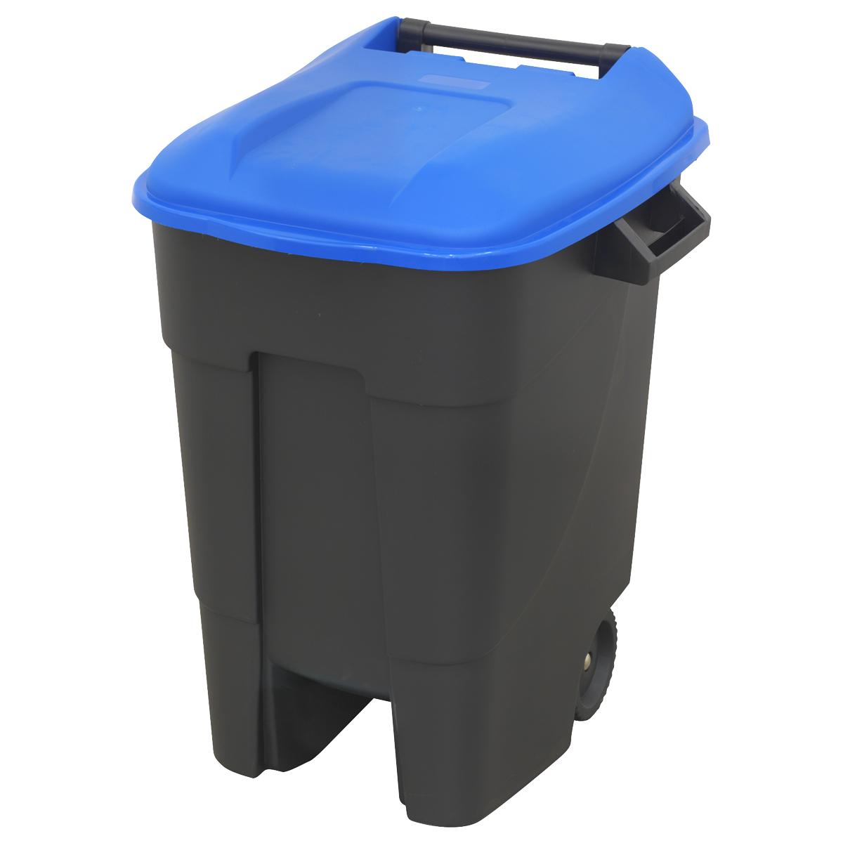 Sealey Refuse Wheelie Bin With Two Ø200mm Wheels & Handles 100L Blue BM100B