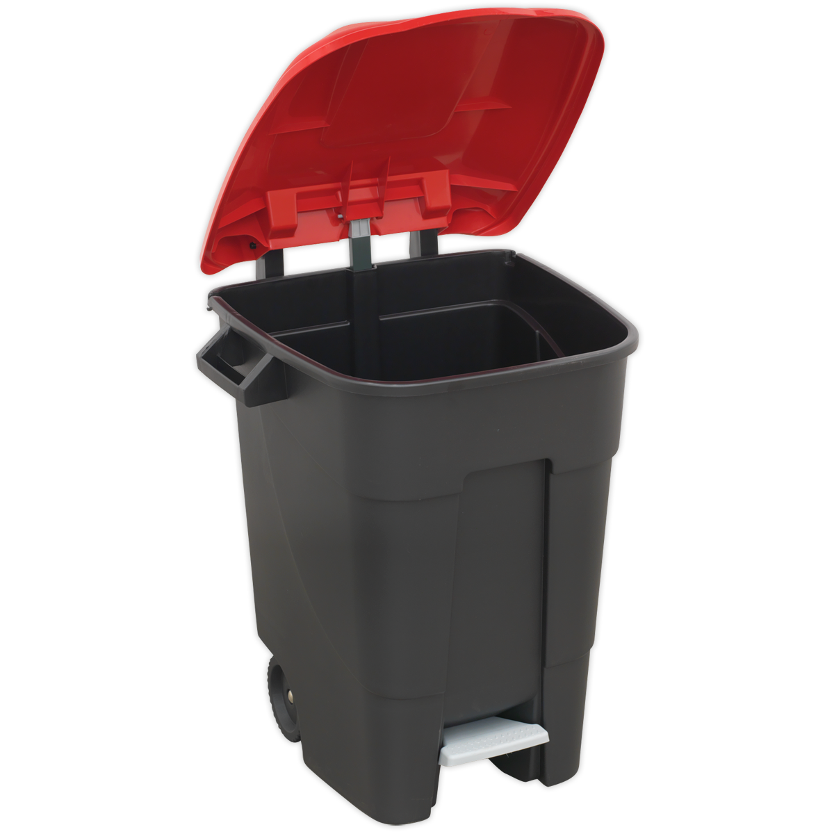Sealey Refuse Wheelie Bin With Quick Release Foot Pedal 100 Litres Red BM100PR