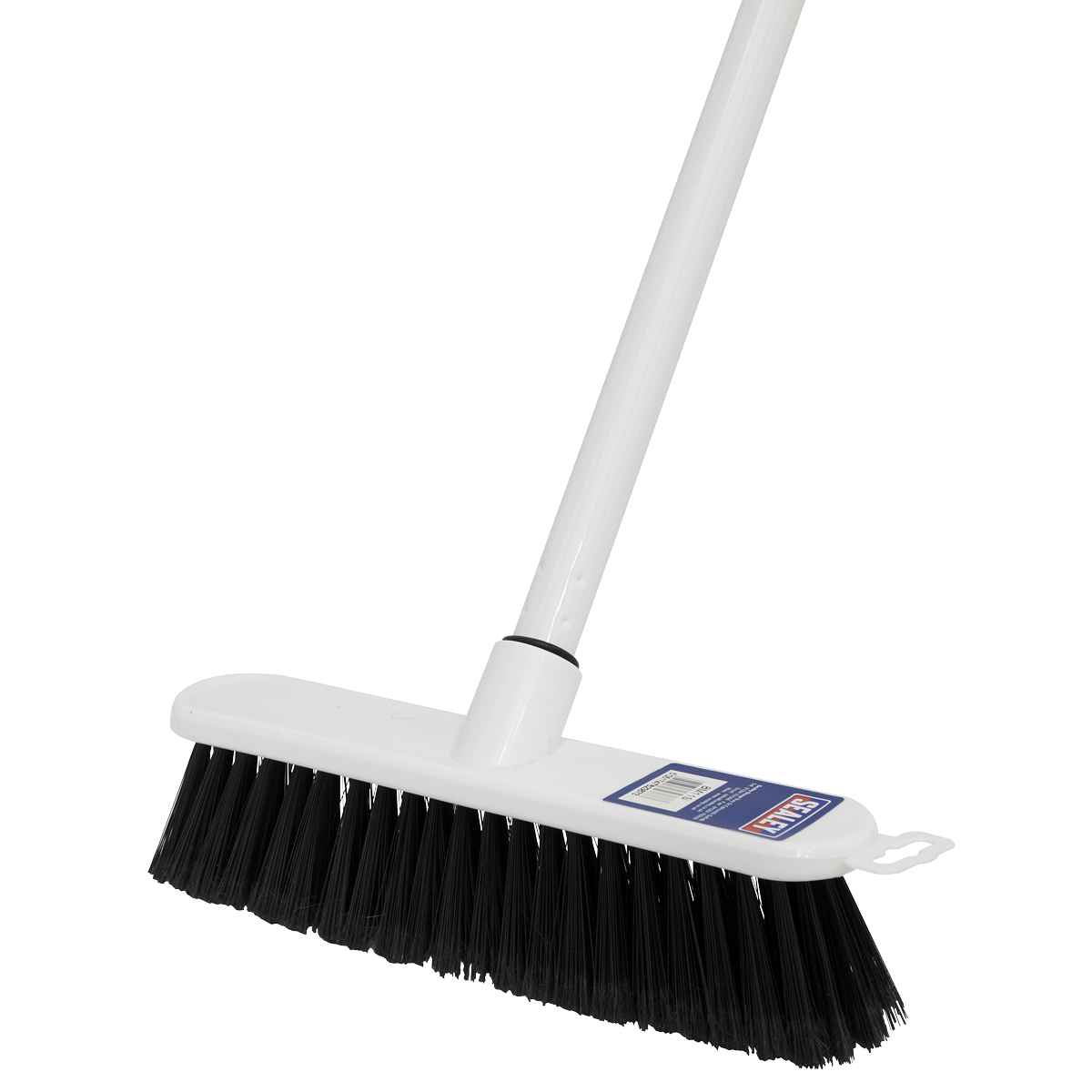 Sealey Broom Fitted With Plastic Handle 11in Soft Bristle Indoor Use BM11S