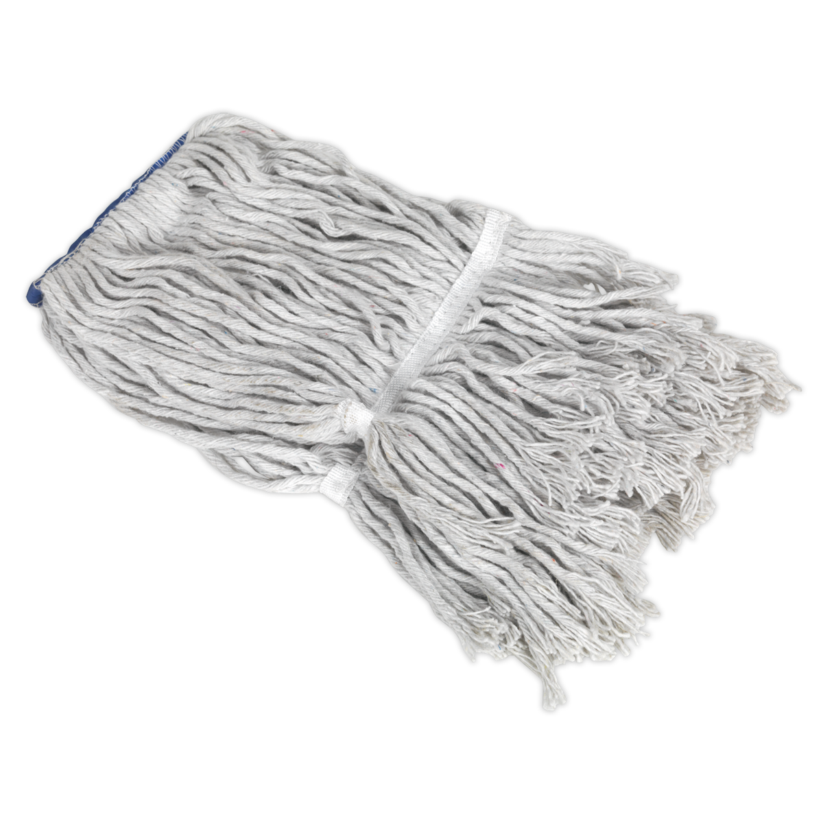 Sealey Mop Head Cotton Replacement Cleaning For BM17 350g - White/Blue BM17R