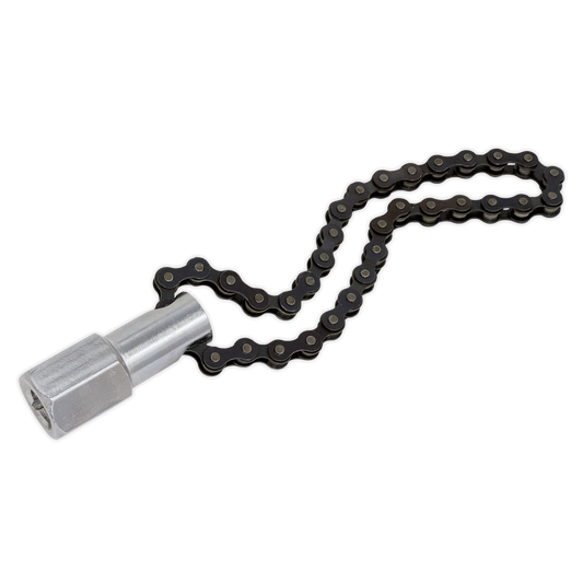 Sealey Oil Filter Heavy Duty Chain Wrench 1/2" Square Drive 135mm Capacity AK641