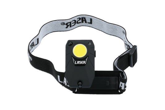 LASER 7857 Motion Sensor Rechargeable Headlight Worklight 55lm Swivel 360Â° LED