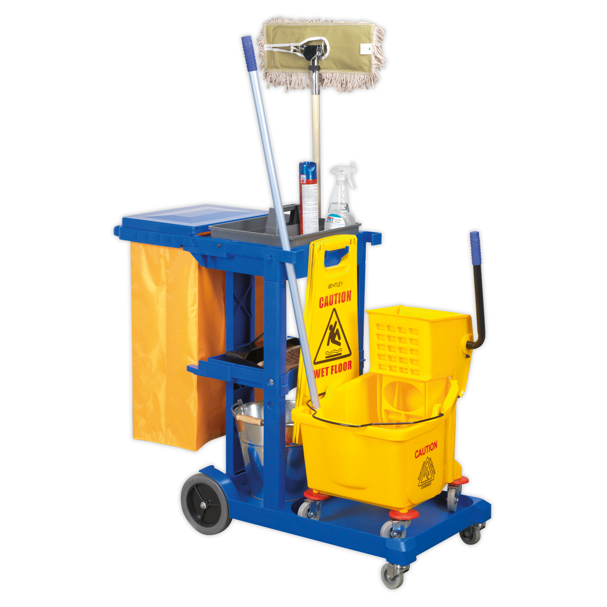 Sealey Janitorial Trolley Robust With Two Castors & Two Rubber Wheels BM30
