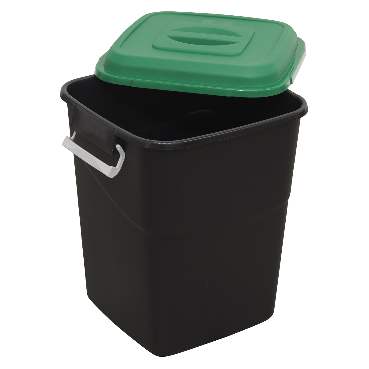 Sealey Refuse Storage Bin Fitted With Lid Latches Polypropylene 50L Green BM50G