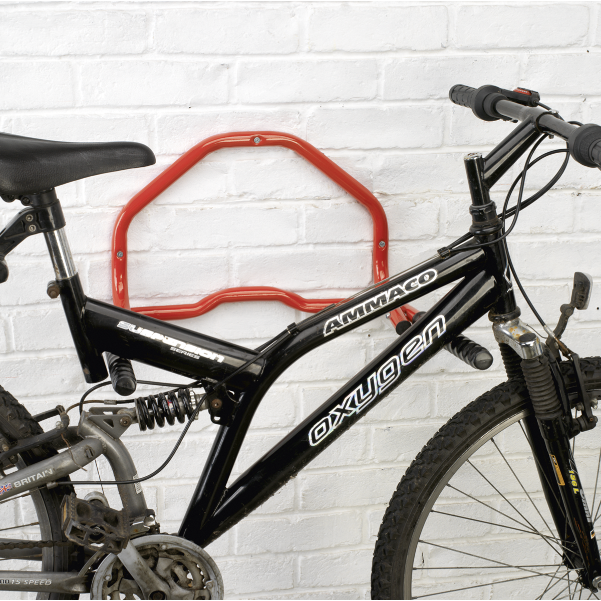 Sealey Folding Bicycle Rack Holder Wall Mounting Stand For 2 Cycles BS7