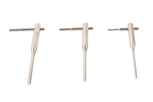 LASER 7865 Twin Function Brake Pin Punch Set 3 Pieces Chrome Vanadium Steel
