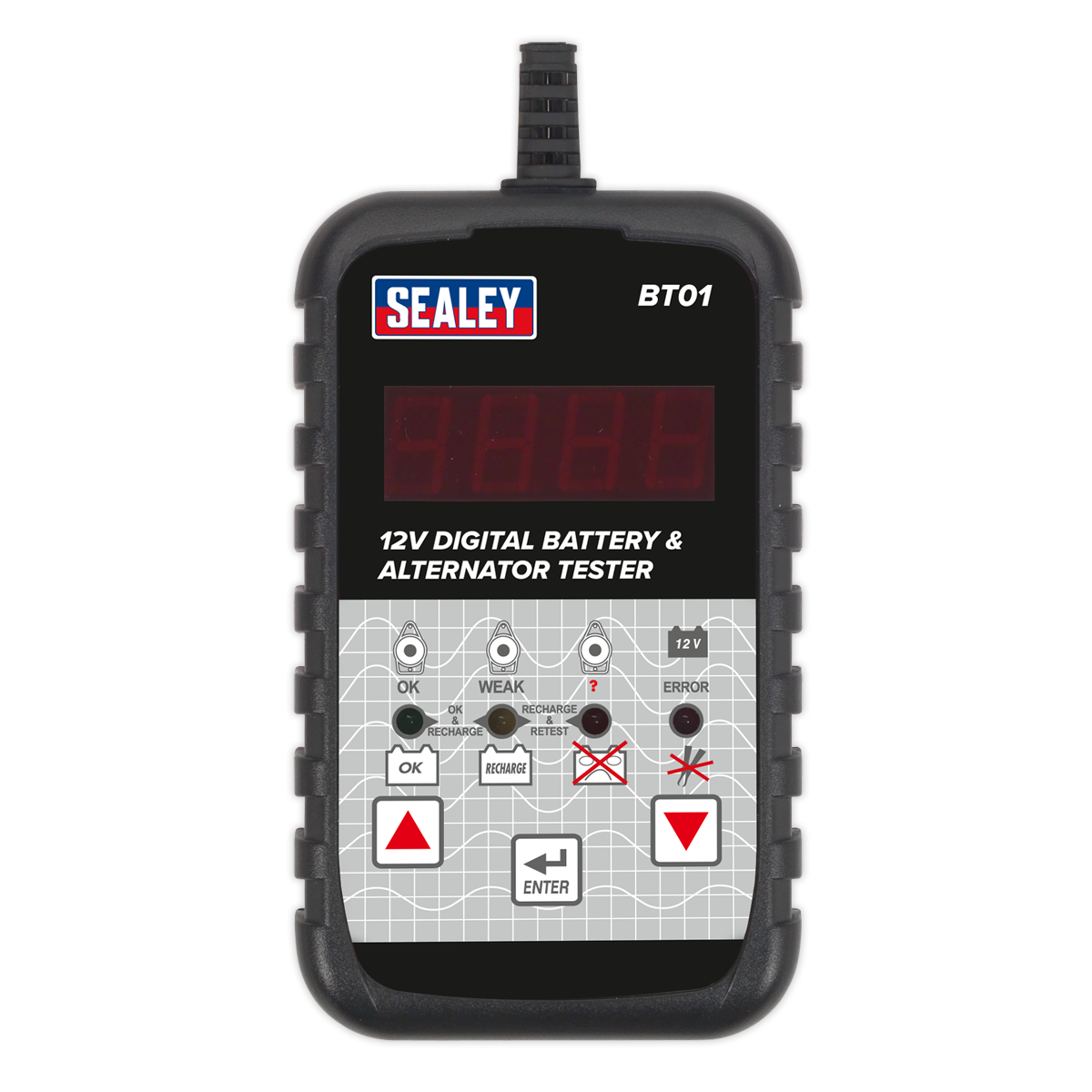 Sealey Digital Battery & Alternator Tester With LED Control Panel 12V BT01
