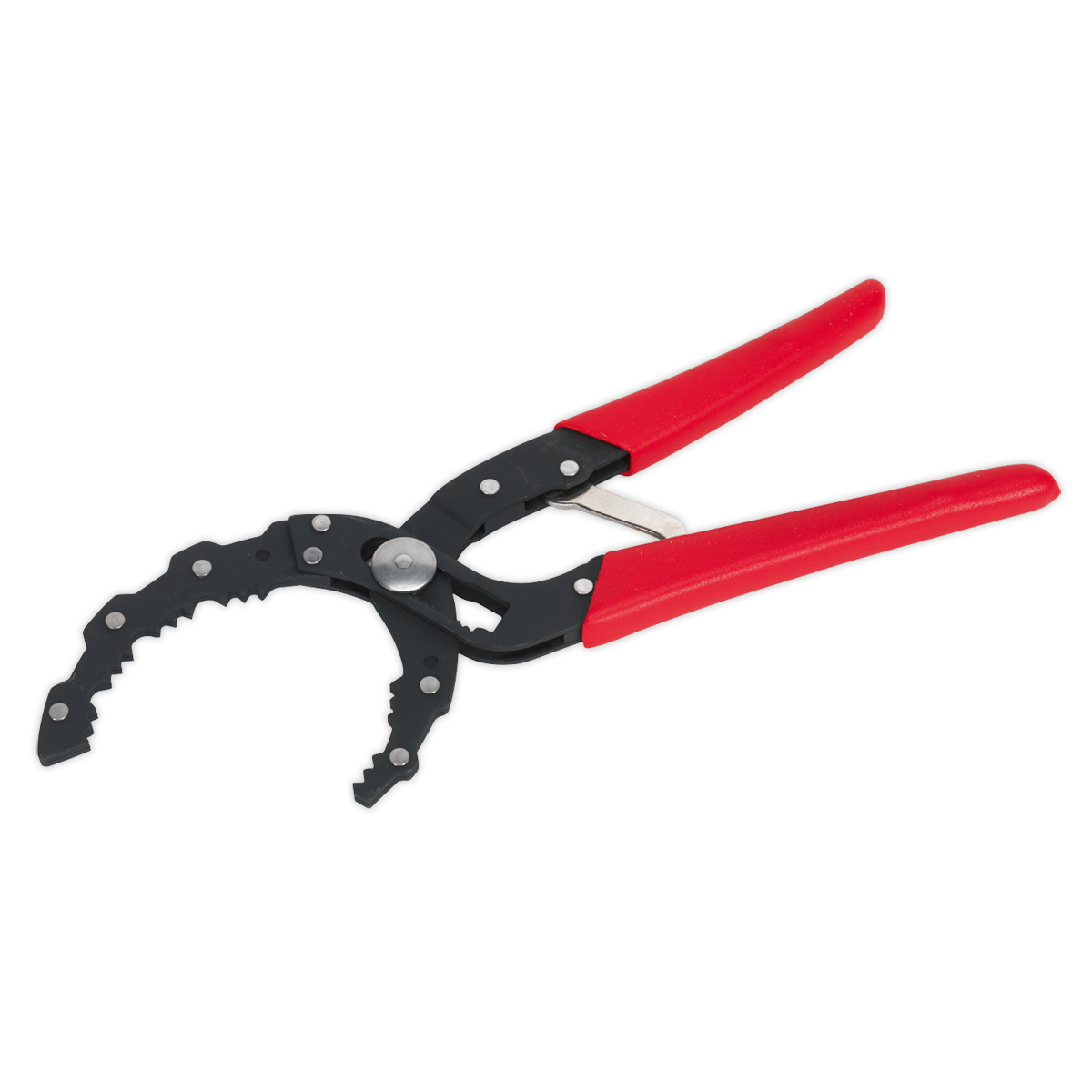 Sealey Auto-Adjusting Oil Filter Pliers With Non-Slip Handles Red AK6419