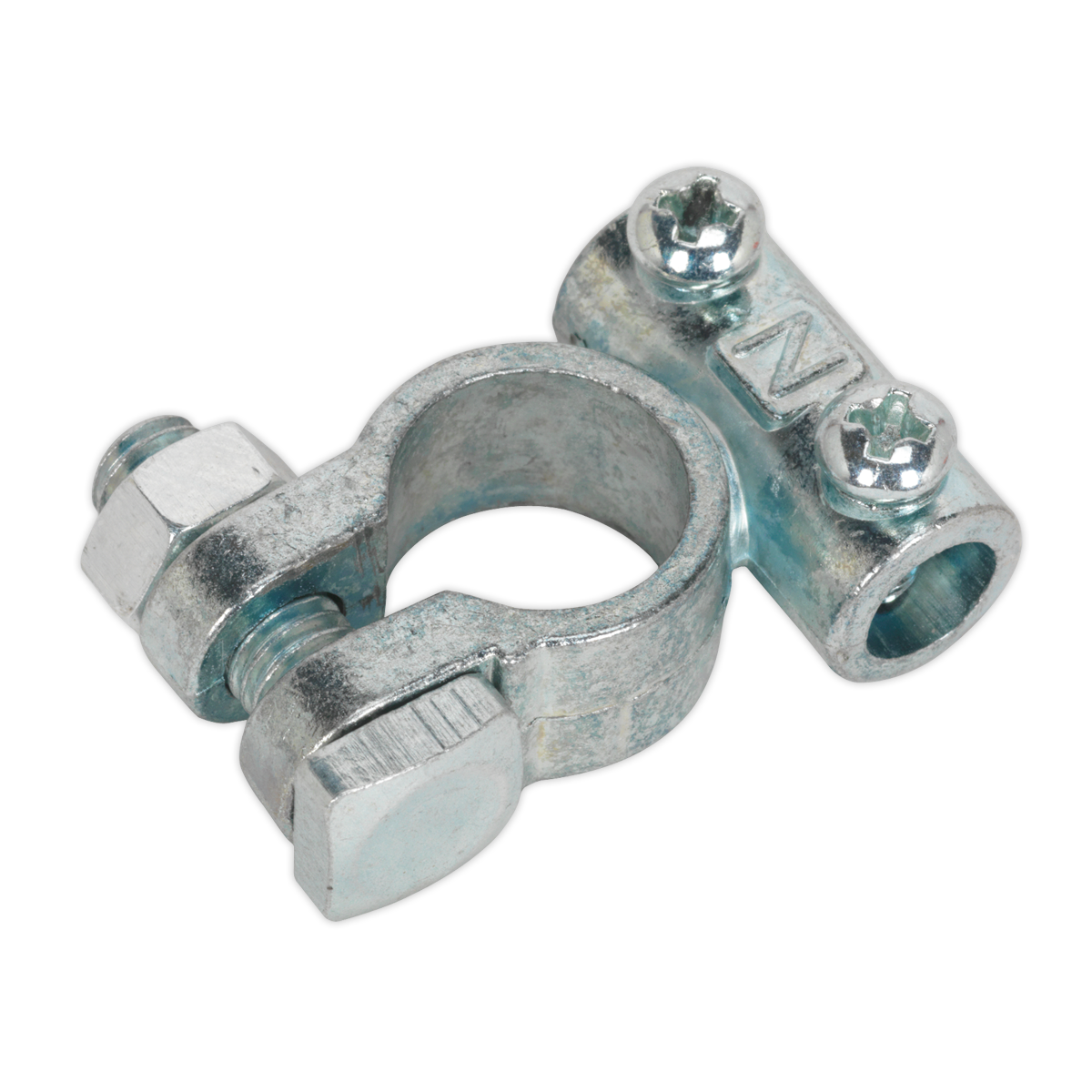 Sealey 12V Negative Light-Duty Battery Terminal Silver - Pack of 10 Pieces BTN2