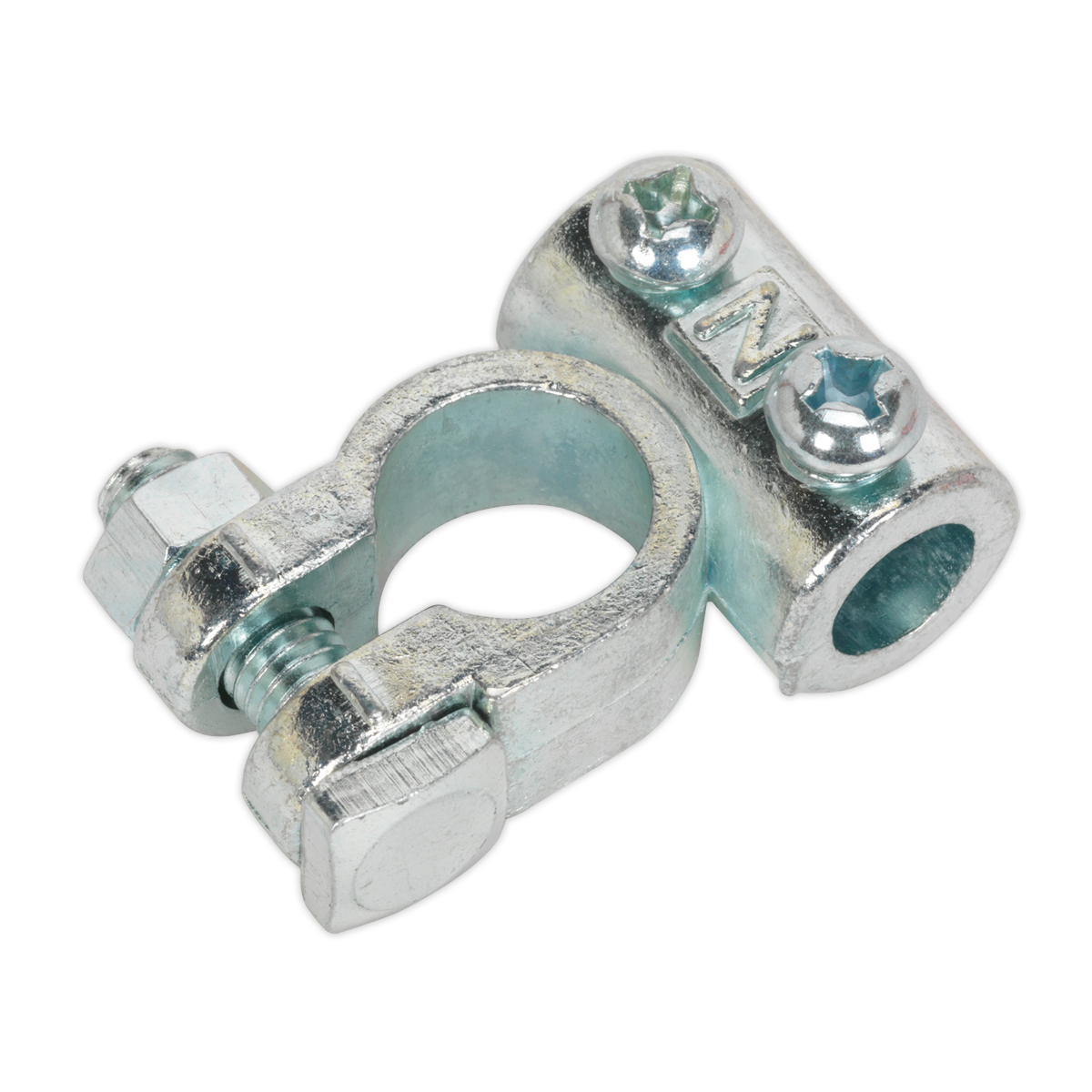 Sealey 24V Negative Medium-Duty Battery Terminal Silver - Pack of 10 Pieces BTN4