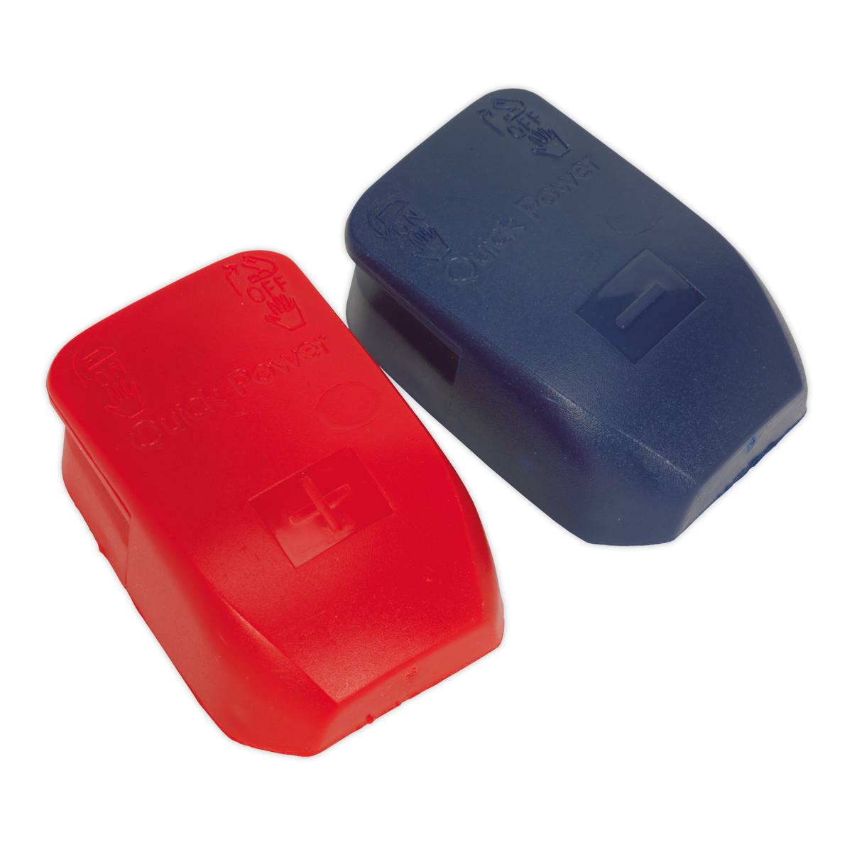 Sealey Quick Release Battery Clamps Positive & Negative Ø19mm Ø17.5mm BTQK12